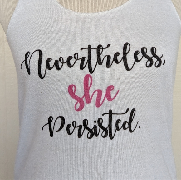 💙 Alternative Women's Meegs Racer Tank ~*~ Nevertheless She Persisted - Picture 3 of 15